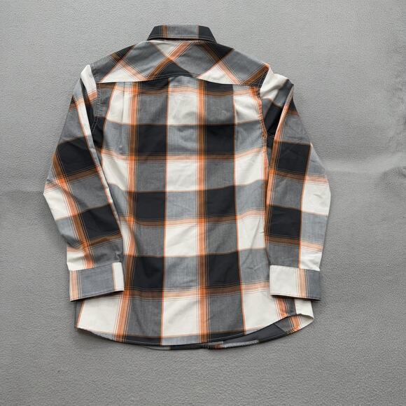 Alaskan Hardgear Shirt Mens Small Orange Plaid Button Down Duluth Trading Co - Picture 2 of 9